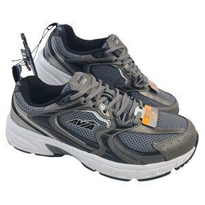NEW Avia Men's Grey AV5000 Walking Shoes With Genuine Leather & Mesh Size 11